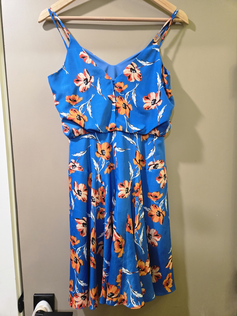 CeCe Blue Orange Floral Gators Game Day Fit & Flare Dress